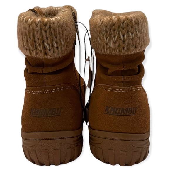 KHOMBU Laura Winter Bootie Chestnut Suede All Weather Ankle Boot - Picture 4 of 8